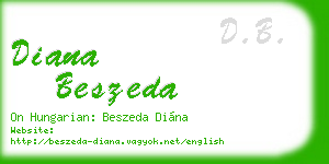 diana beszeda business card