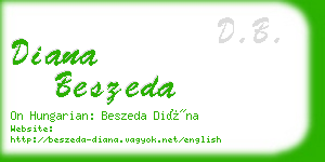 diana beszeda business card